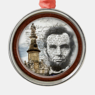 Abraham Lincoln Metal Tree Decoration