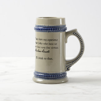 Abraham Lincoln on vice and virtue Beer Stein