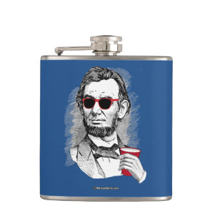 Abraham Lincoln Party Animal Hip Flask