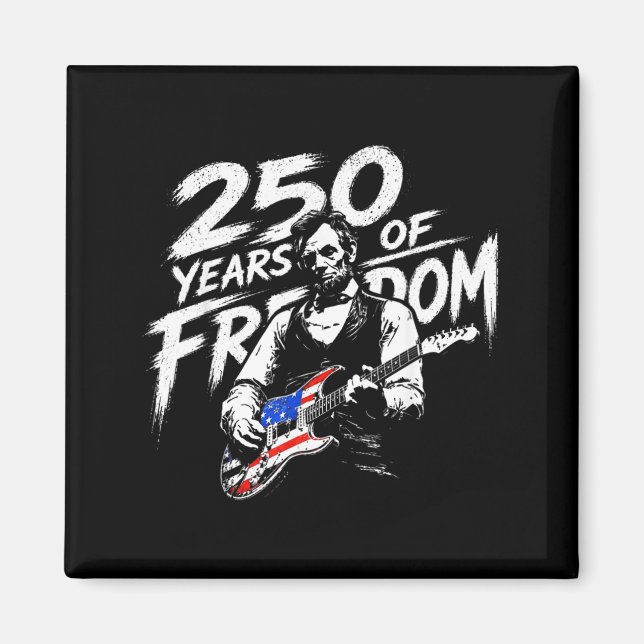 Abraham Lincoln Playing Guitar 4th July 250th Magnet (Front)