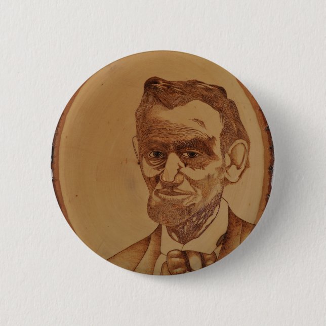 Abraham Lincoln Portrait 6 Cm Round Badge (Front)