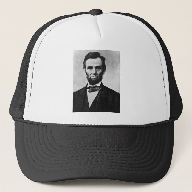 Abraham Lincoln Portrait by Alexander Gardner Trucker Hat (Front)