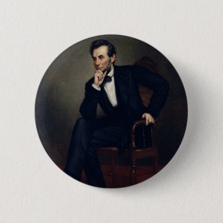 Abraham Lincoln Portrait by George Healy 6 Cm Round Badge