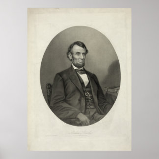 ABRAHAM LINCOLN Portrait by J.H. Bufford & Sons Poster