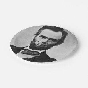 Abraham Lincoln Portrait Paper Plate