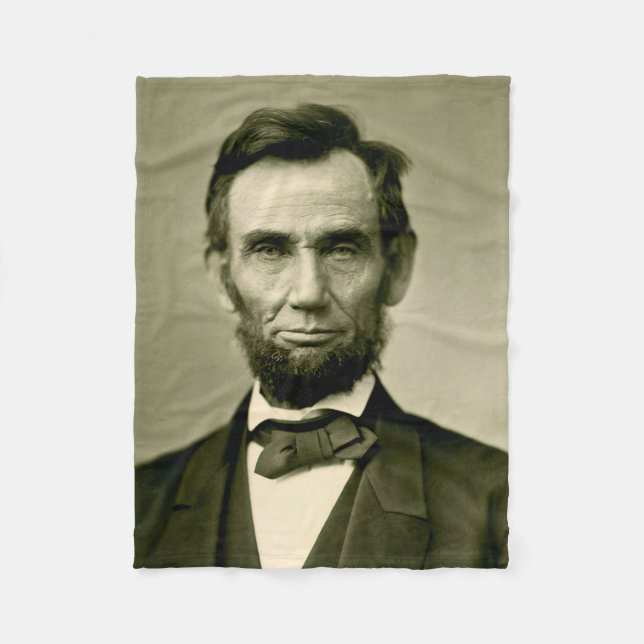 Abraham Lincoln president usa united states americ Fleece Blanket (Front)