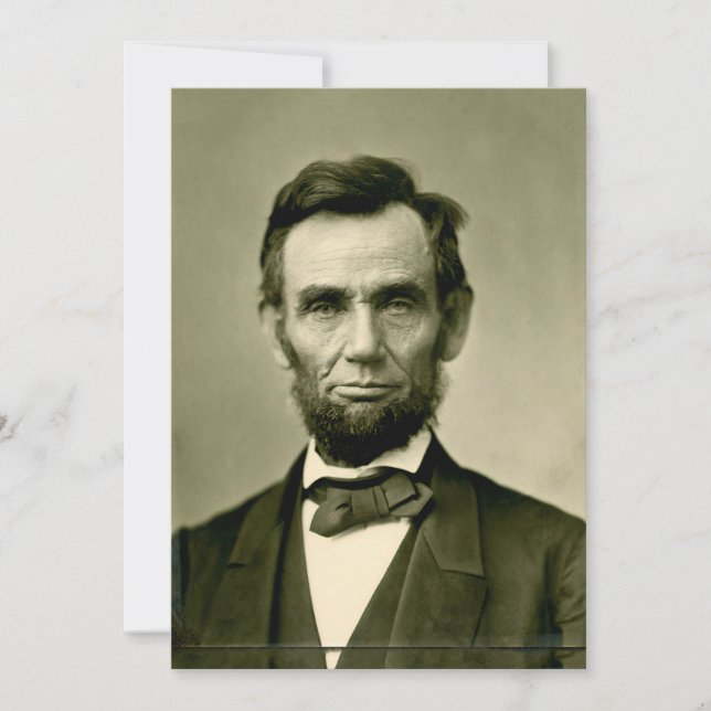 Abraham Lincoln president usa united states americ Holiday Card (Front)