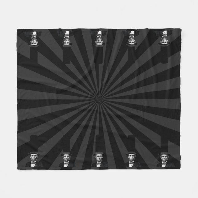 Abraham Lincoln Presidential Fashion Statement Fleece Blanket (Front (Horizontal))