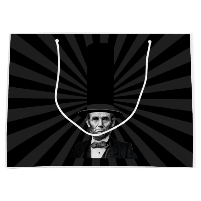 Abraham Lincoln Presidential Fashion Statement Large Gift Bag (Front)