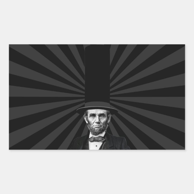 Abraham Lincoln Presidential Fashion Statement Rectangular Sticker (Front)