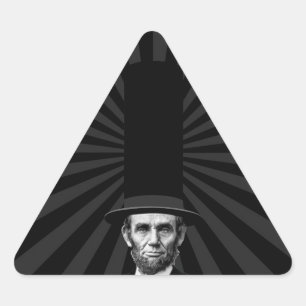 Abraham Lincoln Presidential Fashion Statement Triangle Sticker