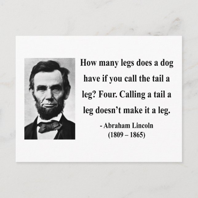 Abraham Lincoln Quote 13b Postcard (Front)