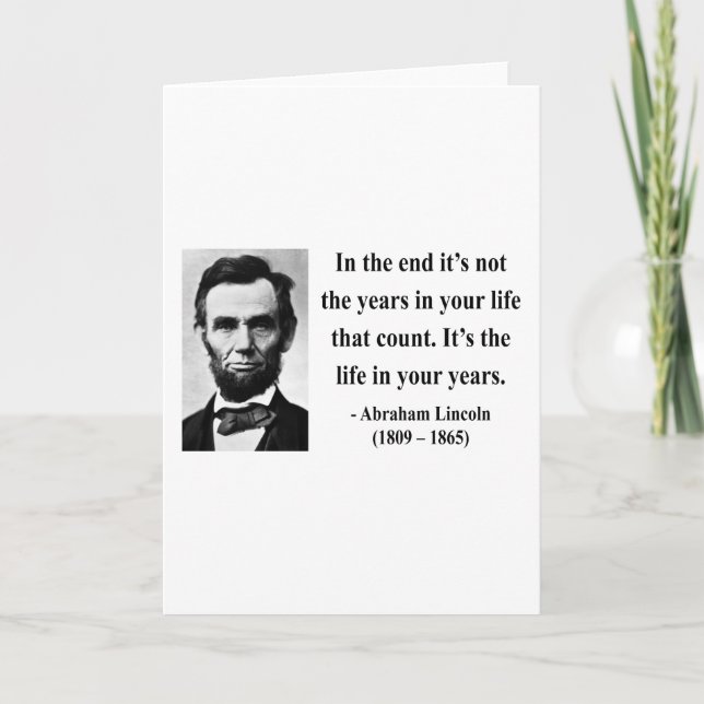 Abraham Lincoln Quote 2b Card (Front)