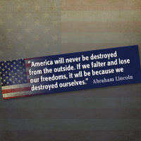 Abraham Lincoln Quote Bumper Sticker