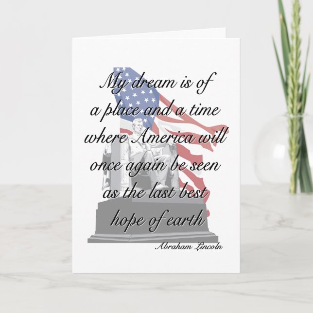 Abraham Lincoln quote card (Front)