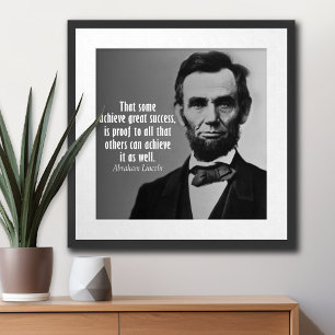 Abraham Lincoln Quote on Success Poster