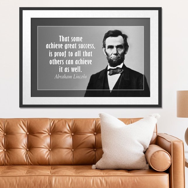 Abraham Lincoln Quote on Success Poster (Patriotic Poster)