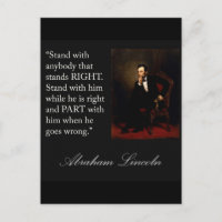 Abraham Lincoln Quote "Stand with anybody..."