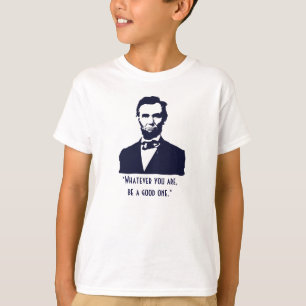 Abraham Lincoln Quotes Kids Striped Tshirt
