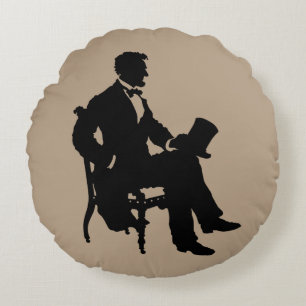 Abraham Lincoln Round Cushion
