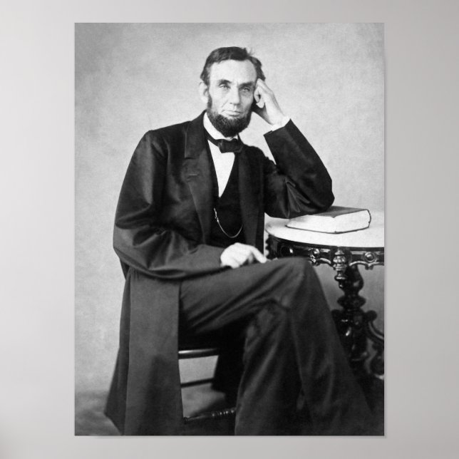 Abraham Lincoln Seated Portrait  Poster (Front)