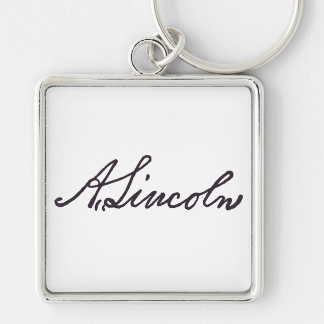 Abraham Lincoln Signature Key Ring (Front)