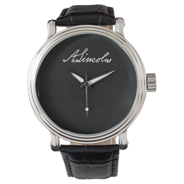 Abraham Lincoln Signature Watch Wristwatch (Front)