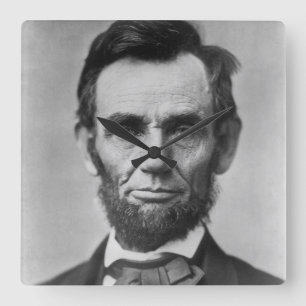 Abraham Lincoln Square Wall Clock
