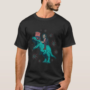 Abraham Lincoln T Rex Dinosaur 4th Of July America T-Shirt