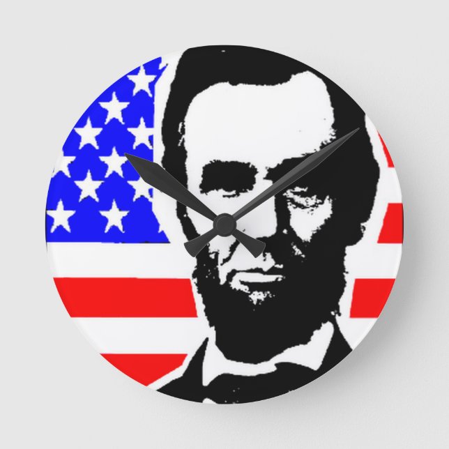 ABRAHAM LINCOLN-UNION ROUND CLOCK (Front)