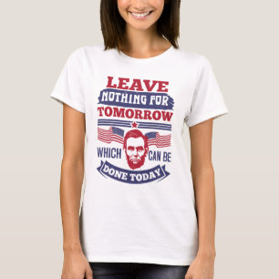 Abraham Lincoln USA President Flagge T-Shirt