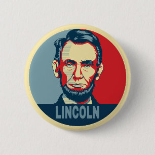 Abraham Lincoln USA President Hope 6 Cm Round Badge