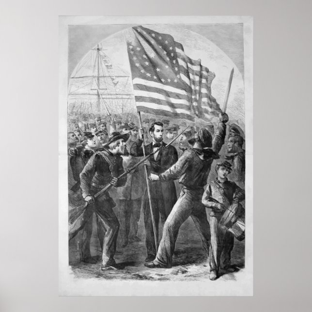 Abraham Lincoln Vintage Artwork Poster (Front)