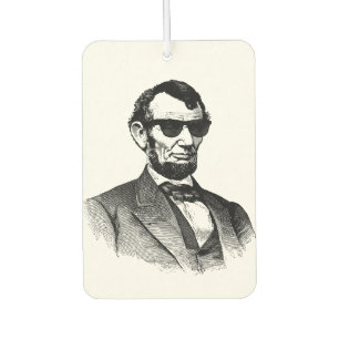 Abraham Lincoln Wearing Sunglasses Car Air Freshener