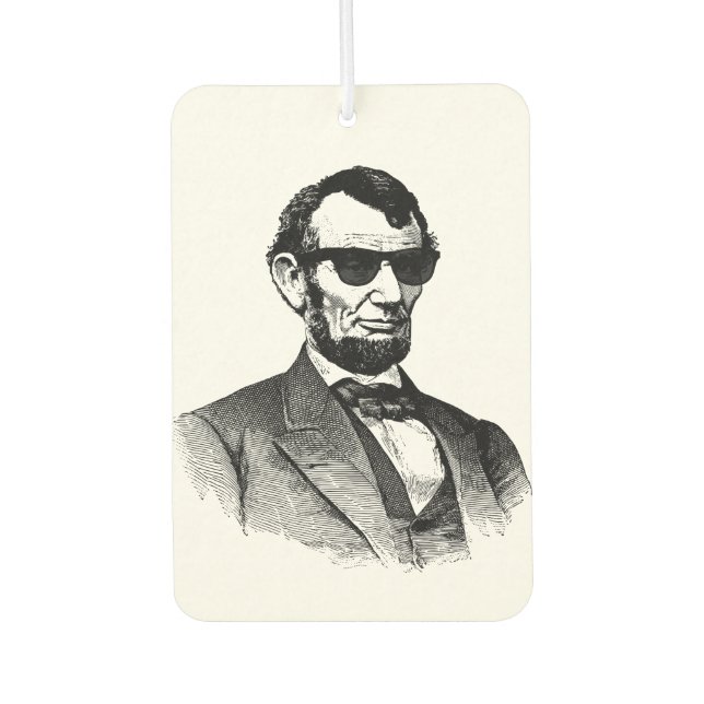 Abraham Lincoln Wearing Sunglasses Car Air Freshener (Front)