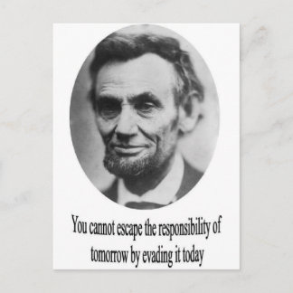 Abraham Lincoln with Quote Postcard