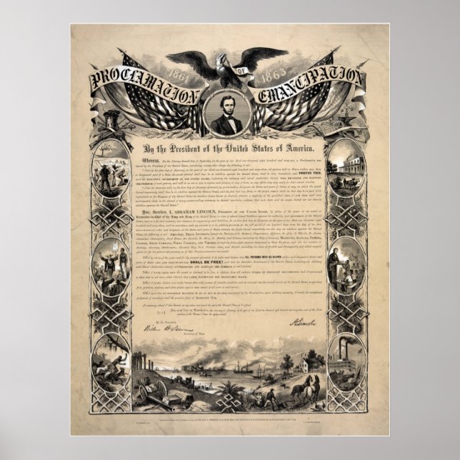 Abraham Lincoln's Emancipation Proclamation Poster (Front)