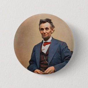 Abraham Lincolon 6 Cm Round Badge