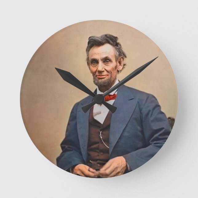 Abraham Lincolon Round Clock (Front)