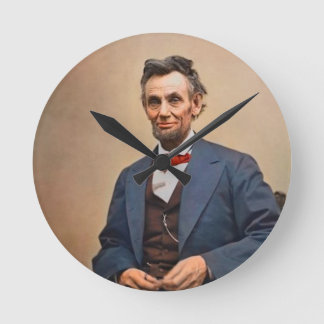 Abraham Lincolon Round Clock