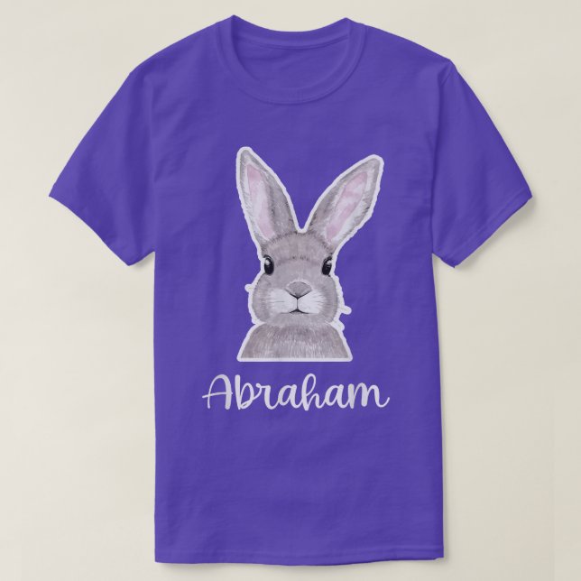 Abraham Name Easter Bunny Custom Name Good Friday  T-Shirt (Design Front)