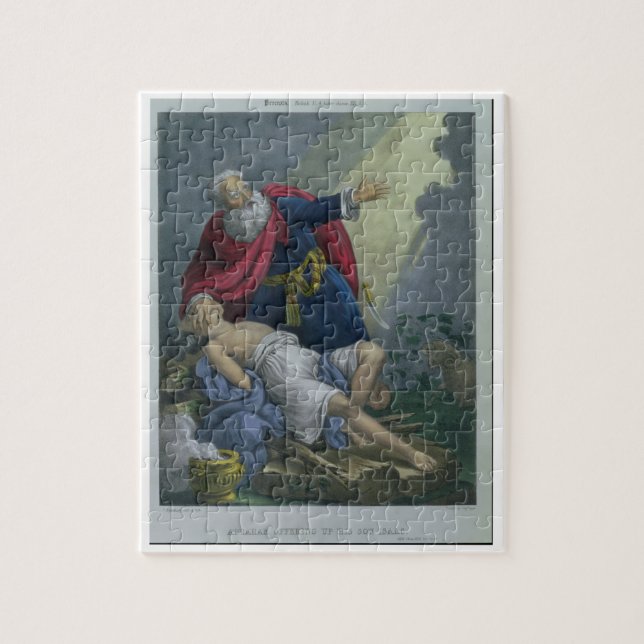 Abraham Offering Up his Son Isaac, from a Bible pr Jigsaw Puzzle (Vertical)