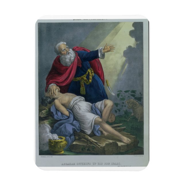 Abraham Offering Up his Son Isaac, from a Bible pr Magnet (Vertical)