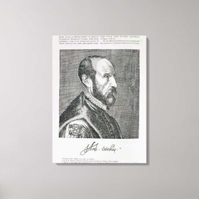 Abraham Ortelius Canvas Print (Front)