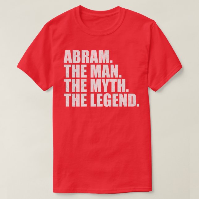 AbramAbram Name Abram given name T-Shirt (Design Front)