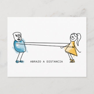 Abrazo a distancia postcard