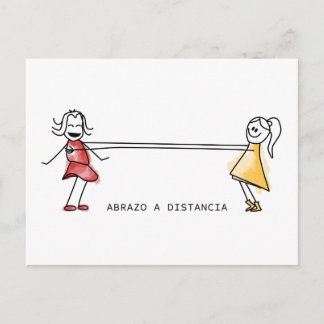 Abrazo a distancia postcard