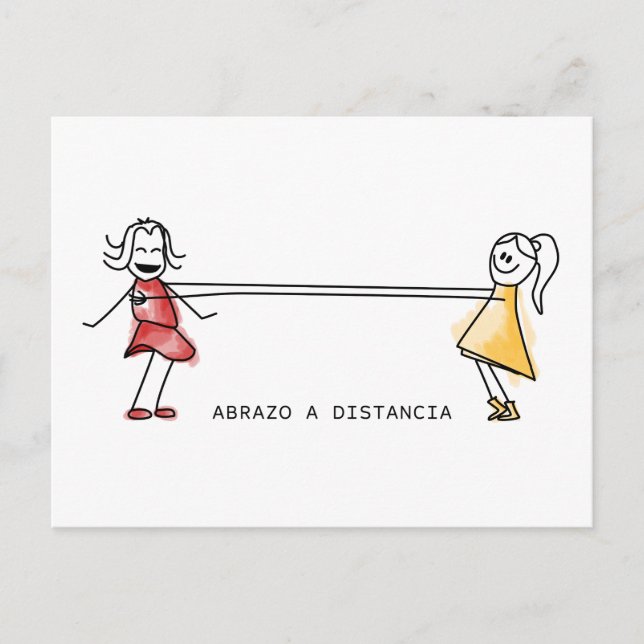 Abrazo a distancia postcard (Front)