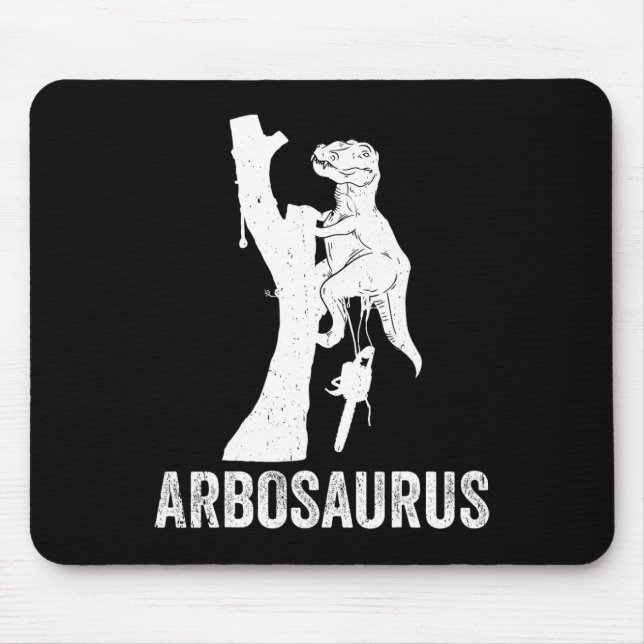 Abrosaurus Arborist Tree Climbing Tree Cutter Arbo Mouse Pad (Front)