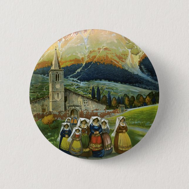 Abruzzo 6 Cm Round Badge (Front)